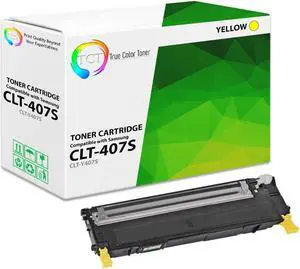 True Color Toner 407S Yellow Toner Cartridge - Premium Compatible Replacement for Samsung CLT-407S CLT-Y407S Yellow Works With Samsung CLP-320 320N 321N 325 325W 326 CLX-3180 True Color Toner 407S Yellow Toner Cartridge - Premium Compatible Replacement for Samsung CLT-407S CLT-Y407S Yellow Works With Samsung CLP-320 320N 321N 325 325W 326 CLX-3180