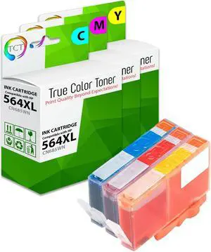 TCT 564XL Color Ink Cartridge 3 Pack - Premium Compatible Replacement for HP 564XL 546 XL Works With HP Photosmart 5511 5512 5514 5515 5520 5522 5524 5525