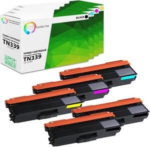 TCT TN339 Toner Cartridge 5 Pack - Premium Compatible Replacement for Brother TN-339 TN339BK TN339C TN339M TN339Y Super High Yield Works With Brother HL-L9200 MFC-L9550