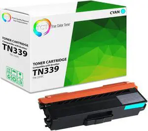 True Color Toner TN339 Cyan Toner Cartridge - Premium Compatible Replacement for Brother TN-339 TN339C Cyan Super High Yield Works With Brother HL-L9200 MFC-L9550
