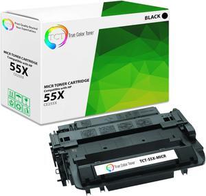 True Color Toner 55X MICR Toner Cartridge - Premium Compatible Replacement for HP 55X CE255X MICR High Yield Black Works With HP LaserJet P3010 P3015 P3015D LaserJet Pro M521DN MFP