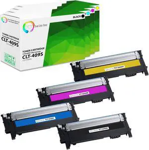 True Color Toner 409S Toner Cartridge 4 Pack - Premium Compatible Replacement for Samsung CLT-409S Works With Samsung CLP-315 315W 310 CLX-3170