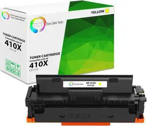 True Color Toner 410X Yellow Toner Cartridge - Premium Compatible Replacement for HP 410X CF412X High Yield Works With HP LaserJet Pro M452DN M452DW M452NW MFP M477FDN MFP M477
