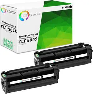 True Color Toner 504S Black Toner Cartridge 2 Pack - Premium Compatible Replacement for Samsung CLT-K504S Black Works With Samsung CLP-415N 415NW CLX-4195N