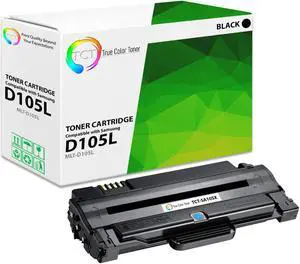 True Color Toner D105L Toner Cartridge - Premium Compatible Replacement for Samsung MLT-D105L Black High Yield Works With Samsung ML-1910 1911 1915 2525 2545 2525W 2526