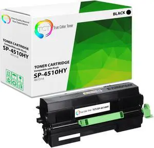 True Color Toner SP-4510HY Toner Cartridge - Premium Compatible Replacement for Ricoh Aficio SP4510 407316 Extra High Yield Black Works With Ricoh SP4510DN SP4510SF