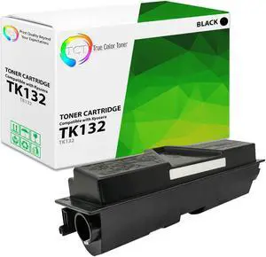 True Color Toner TK132 Toner Cartridge - Premium Compatible Replacement for Kyocera-Mita TK-132 TK132 Black Works With Kyocera-Mita FS 1028MFP 1128MFP 1300D