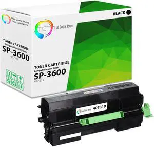 True Color Toner SP-3600 Toner Cartridge - Premium Compatible Replacement for Ricoh SP-3600 407319 High Yield Black Works With Ricoh Aficio SP 3600DN 3600SF SP3610SF