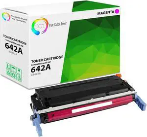 True Color Toner 642A Magenta Toner Cartridge - Premium Compatible Replacement for HP 642A B403A Works With HP Color LaserJet Enterprise CP4005 CP4005N CP4005DN