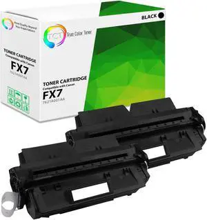 True Color Toner FX7 Toner Cartridge 2 Pack - Premium Compatible Replacement for Canon FX7 7621A001AA Black Works With Canon LaserClass 710 720I 730I FAX L2000 L2000 IP