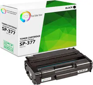True Color Toner SP-377 Toner Cartridge - Premium Compatible Replacement for Ricoh Aficio SP-377 408161 Black Works With Ricoh Aficio SP377DNwX SP377SFNwX