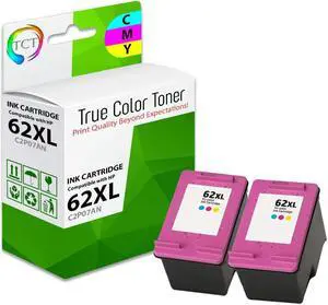 True Color Toner 62XL Ink Cartridge 2 Pack - Premium Compatible Replacement for HP 62XL 62 XL C2P07AN Tri-Color Works With HP Envy 5640 5642 5643 OfficeJet 5745 5740 True Color Toner 62XL Ink Cartridge 2 Pack - Premium Compatible Replacement for HP 62XL 62 XL C2P07AN Tri-Color Works With HP Envy 5640 5642 5643 OfficeJet 5745 5740