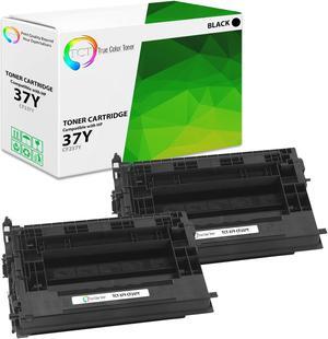True Color Toner 37Y Toner Cartridge 2 Pack - Premium Compatible Replacement for HP 37XJ CF237XJ Black High Yield Jumbo Works With HP Laserjet Enterprise Flow MFP M632z M608n M608dn M608x