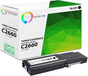 True Color Toner 2660 Black Toner Cartridge - Premium Compatible Replacement for Dell C2660K 593-BBBU Black High Yield Works With Dell C2660DN C2665DNF