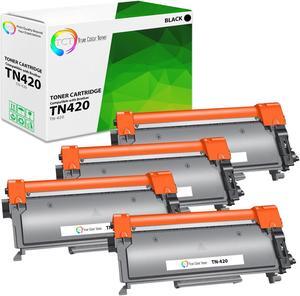 True Color Toner TN420 Toner Cartridge 4 Pack - Premium Compatible Replacement for Brother TN-420 Black Works With Brother HL-2220 2230 2240 2270 2280 MFC-7360 7460 7860 DCP-7060 7065 7070