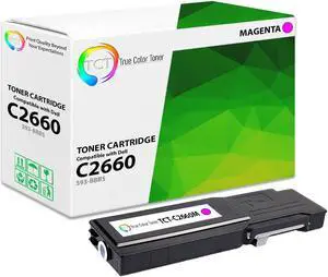 True Color Toner 2660 Magenta Toner Cartridge - Premium Compatible Replacement for Dell C2660M 593-BBBS Magenta High Yield Works With Dell C2660DN C2665DNF True Color Toner 2660 Magenta Toner Cartridge - Premium Compatible Replacement for Dell C2660M 593-BBBS Magenta High Yield Works With Dell C2660DN C2665DNF