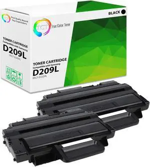 True Color Toner D209L Toner Cartridge 2 Pack - Premium Compatible Replacement for Samsung MLT-D209L Black High Yield Works With Samsung SCX-4824 4824FN 4825FN