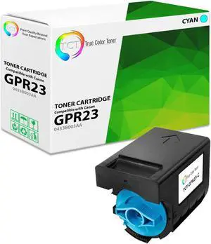 True Color Toner GPR23 Cyan Toner Cartridge - Premium Compatible Replacement for Canon GPR-23 0453B003AA Cyan Works With Canon ImageRunner C2550 C2880 C2880i