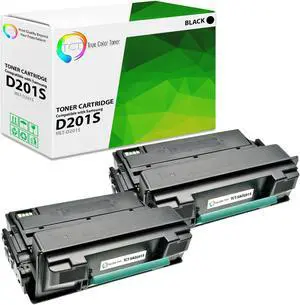 True Color Toner D201S Toner Cartridge 2 Pack - Premium Compatible Replacement for Samsung MLT-D201S Black Works With Samsung ProXpress M4080FX M4030ND