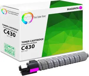 True Color Toner C430 Magenta Toner Cartridge - Premium Compatible Replacement for Ricoh Aficio C430 821107 Magenta Works With Ricoh Aficio SP C430 C431 C435 C440