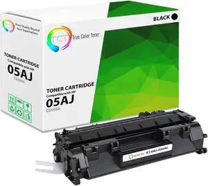 True Color Toner 05AJ Jumbo Yield Toner Cartridge - Premium Compatible Replacement for HP 05A CE505A Black Works With HP LaserJet P2030 P2035 P2035N P2050 P2055D P2055DN P2055X