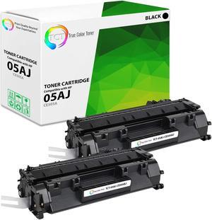 True Color Toner 05AJ Jumbo Yield Toner Cartridge Two Pack - Premium Compatible Replacement for HP 05A CE505A Black Works With HP LaserJet P2030 P2035 P2035N P2050 P2055D P2055DN P2055X