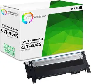 True Color Toner 404S Black Toner Cartridge - Premium Compatible Replacement for Samsung CLT-404S CLT-K404S Black Works With Samsung Xpress C430W C480FW