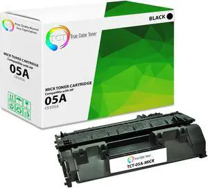 True Color Toner 05A MICR Toner Cartridge - Premium Compatible Replacement for HP 05A CE505A MICR Black Works With HP Laserjet P2035 P2035n P2055 P2055d P2055dn P2055x