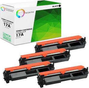 True Color Toner 17A Toner Cartridge 4 Pack - Premium Compatible Replacement for HP 17A CF217A Black Works With HP LaserJet Pro M102W M102A MFP M130A M130FW M130FN M130NW
