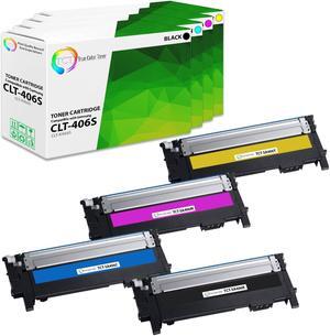 True Color Toner 406S Toner Cartridge 4 Pack - Premium Compatible Replacement for Samsung CLT-406S K406S C406S M406S Y406S Works With Samsung CLP-360 366W CLX-3300 True Color Toner 406S Toner Cartridge 4 Pack - Premium Compatible Replacement for Samsung CLT-406S K406S C406S M406S Y406S Works With Samsung CLP-360 366W CLX-3300