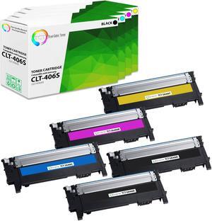 True Color Toner 406S Toner Cartridge 5 Pack - Premium Compatible Replacement for Samsung CLT-406S K406S C406S M406S Y406S Works With Samsung CLP-360 366W CLX-3300 True Color Toner 406S Toner Cartridge 5 Pack - Premium Compatible Replacement for Samsung CLT-406S K406S C406S M406S Y406S Works With Samsung CLP-360 366W CLX-3300