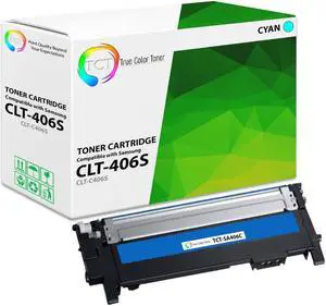 True Color Toner 406S Cyan Toner Cartridge - Premium Compatible Replacement for Samsung CLT-406S CLT-C406S Cyan Works With Samsung CLP-360 366 366W 365W 368 CLX-3300 True Color Toner 406S Cyan Toner Cartridge - Premium Compatible Replacement for Samsung CLT-406S CLT-C406S Cyan Works With Samsung CLP-360 366 366W 365W 368 CLX-3300