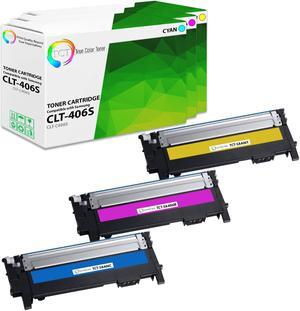 True Color Toner 406S Color Toner Cartridge 3 Pack - Premium Compatible Replacement for Samsung CLT-406S C406S M406S Y406S Works With Samsung CLP-360 366W CLX-3300
