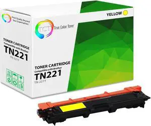 True Color Toner TN221 Yellow Toner Cartridge - Premium Compatible Replacement for Brother TN-221 TN221Y Yellow Works With Brother HL-3140 3150 3152 3170 MFC-9130 9140 9330 9340 DCP-9020