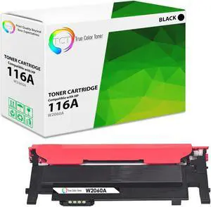True Color Toner 116A Black Toner Cartridge - Premium Compatible Replacement for HP 116A Black W2060A Black Works With HP Color Laser 150A 150nw MFP178nw 179fnw