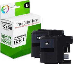 True Color Toner LC10E Black Ink Cartridge 2 Pack - Premium Compatible Replacement for Brother LC10E LC 10E LC-10E LC10EBK Black Works With Brother MFC-J6925 MFC-J6925DW