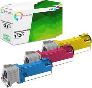 True Color Toner 1320 Color Toner Cartridge 3 Pack - Premium Compatible Replacement for deill 310-9060 310-9064 310-9062 Works With Dell 1320 1320C 1320CN 1320DN