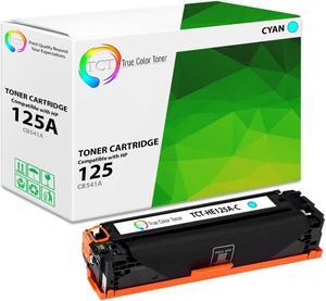 TCT 125A Cyan TAA Compliant Toner Cartridge - Premium Compatible Replacement for HP 125A CB541A Works With HP Color LaserJet CP1215 CP1515N CP1518NI, CM1312 Printers