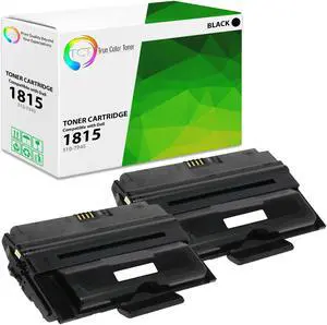 True Color Toner 1815 Toner Cartridge 2 Pack - Premium Compatible Replacement for Dell 310-7945 PF658 Black Works With Dell 1815 MFP 1815DN