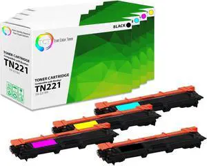True Color Toner TN221 Toner Cartridge 4 Pack - Premium Compatible Replacement for Brother TN-221 TN221BK TN221C TN221M TN221Y Works With Brother HL-3140 3150 MFC-9130 DCP-9020 True Color Toner TN221 Toner Cartridge 4 Pack - Premium Compatible Replacement for Brother TN-221 TN221BK TN221C TN221M TN221Y Works With Brother HL-3140 3150 MFC-9130 DCP-9020