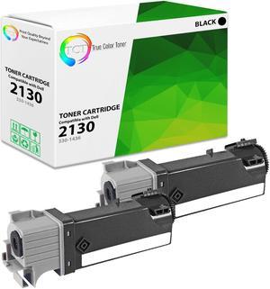True Color Toner 2130 Black Toner Cartridge 2 Pack - Premium Compatible Replacement for Dell 3301436 330-1436 2130K Black Works With Dell 2130 2130CN 2135CN