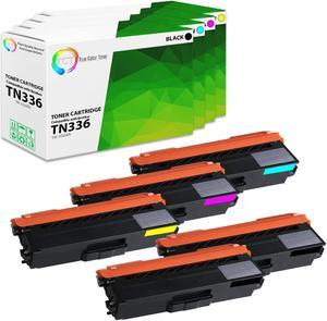 TCT TN336 Toner Cartridge 5 Pack - Premium Compatible Replacement for Brother TN-336 TN336BK TN336C TN336M TN336Y Works With Brother HL-L8250CDN MFC-L8600CDW TCT TN336 Toner Cartridge 5 Pack - Premium Compatible Replacement for Brother TN-336 TN336BK TN336C TN336M TN336Y Works With Brother HL-L8250CDN MFC-L8600CDW