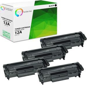 True Color Toner 12A Toner Cartridge 4 Pack - Premium Compatible Replacement for HP 12A Q2612A Black Works With HP LaserJet 1010 1012 1015 1018 1020 1022 3015 3020 3030 3050 3055