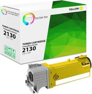 True Color Toner 2130 Yellow Toner Cartridge - Premium Compatible Replacement for Dell 3301438 330-1438 2130Y Yellow Works With Dell 2130 2130CN 2135CN