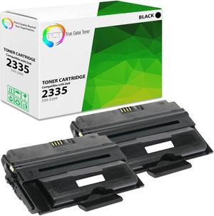 True Color Toner 2335 Toner Cartridge 2 Pack - Premium Compatible Replacement for Dell 330-2209 330-2208 (NX994) Black Works With Dell 2335 2335N 2355DN Printers (6,000 Pages)