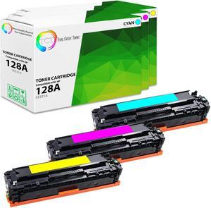 TCT 128A Color Toner Cartridge 3 Pack - Premium Compatible Replacement for HP 128A CE321A CE322A CE323A Works With HP LaserJet Pro CP1525N CP1525NW CM1415FN CM1415FNW
