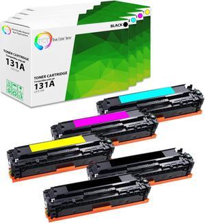 True Color Toner 131A Toner Cartridge 5 Pack - Premium Compatible Replacement for HP 131A CF210A CF211A CF212A CF213A Works With HP LaserJet Pro 200 Color M251NW MFP M276N