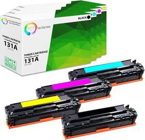True Color Toner 131A Toner Cartridge 4 Pack - Premium Compatible Replacement for HP 131A CF210A CF211A CF212A CF213A Works With HP LaserJet Pro 200 Color M251NW MFP M276N