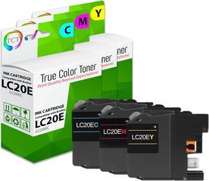 True Color Toner LC20E Color Ink Cartridge 3 Pack - Premium Compatible Replacement for Brother LC20E LC20EC LC20EM LC20EY Super High Yield Works With Brother MFC-J5920DW J985DW