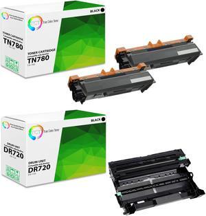 True Color Toner TN780 Toner Cartridge 2 Pack and DR720 Drum Unit - Premium Compatible Replacements for Brother HL-6180DW 6180DWT MFC-8950DW 8950DWT DCP-8250 True Color Toner TN780 Toner Cartridge 2 Pack and DR720 Drum Unit - Premium Compatible Replacements for Brother HL-6180DW 6180DWT MFC-8950DW 8950DWT DCP-8250
